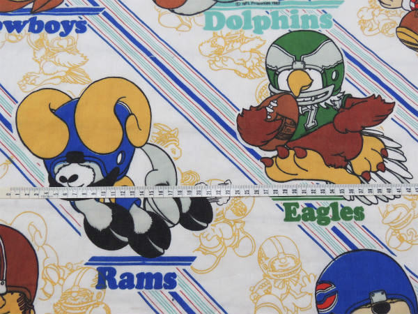 【NFL】アメフト アメリカンフットボール ユニフォーム姿 マスコット 80' ヴィンテージ ユーズドシーツ(フラットタイプ) USA