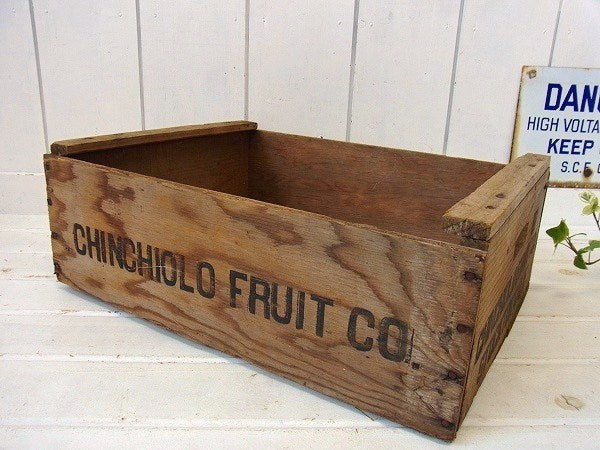 【CHINCHIOLO FRUIT CO】フルーツの木製・ヴィンテージ・ウッドボックス/木箱　USA