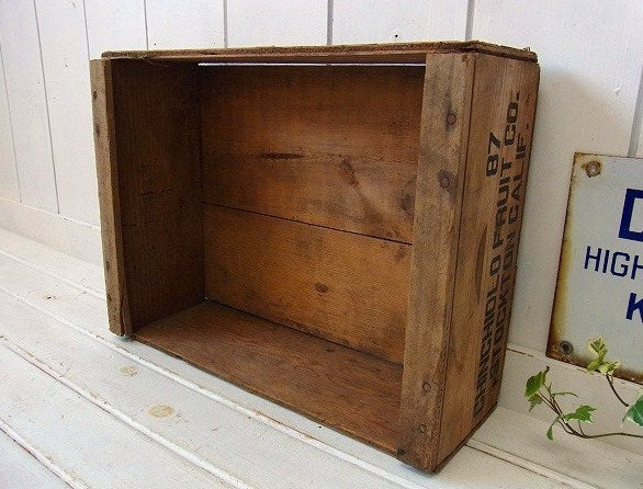 【CHINCHIOLO FRUIT CO】フルーツの木製・ヴィンテージ・ウッドボックス/木箱　USA