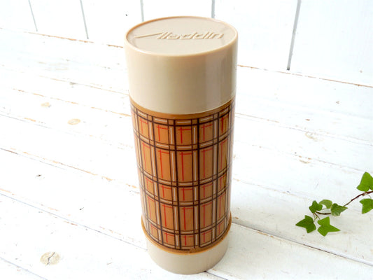 【Aladdin】アウトドア&キャンプ・チェック柄・アラジン・ヴィンテージ・水筒・スープジャー