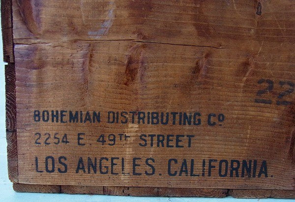 【BLACK&WHITE】スコッチウィスキーのチェッカー柄・アンティーク・ウッドボックス/木箱