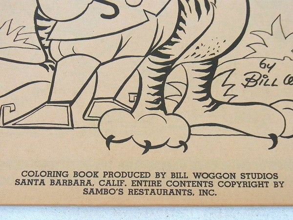 【Sambo's】レストランのアドバタイジング・ヴィンテージ・ぬりえ/絵本 USA