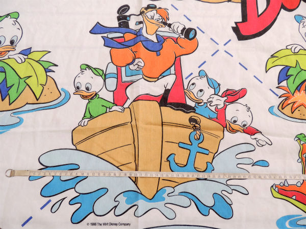 【ダックテイルズ】USAわんぱくダック夢冒険・80'sヴィンテージ・ユーズドシーツ(ボックスタイプ)