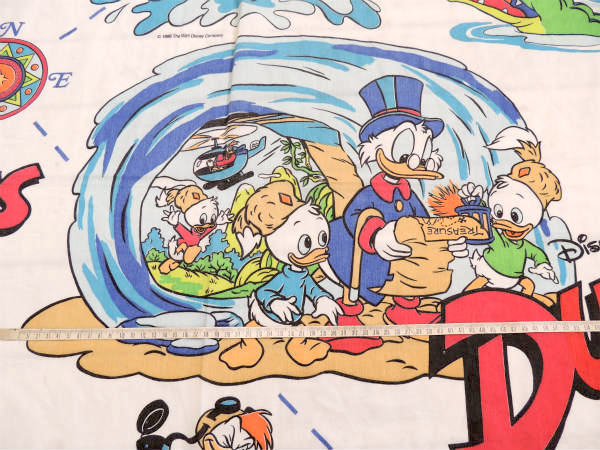 【ダックテイルズ】USAわんぱくダック夢冒険・80'sヴィンテージ・ユーズドシーツ(ボックスタイプ)