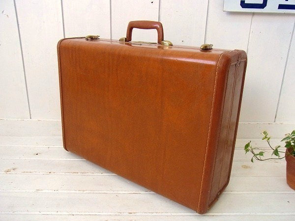 【Samsonite】サムソナイト・キャメル色・ヴィンテージ・スーツケース/トランク　USA