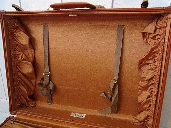 【Samsonite】サムソナイト・キャメル色・ヴィンテージ・スーツケース/トランク　USA