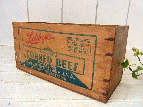 【Libby】リビー・コンビーフ・ヴィンテージ・ウッドボックス/木箱　USA