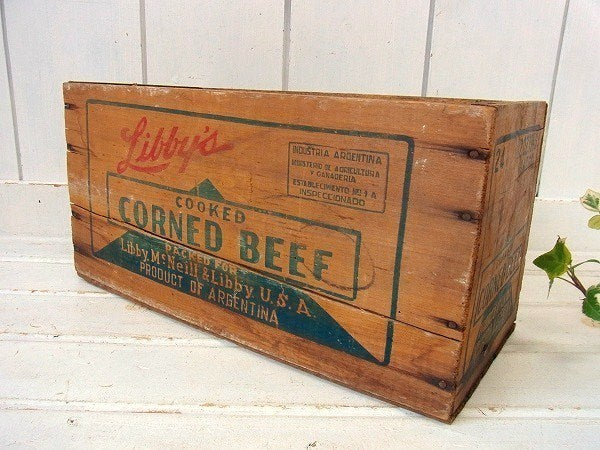 【Libby】リビー・コンビーフ・ヴィンテージ・ウッドボックス/木箱　USA