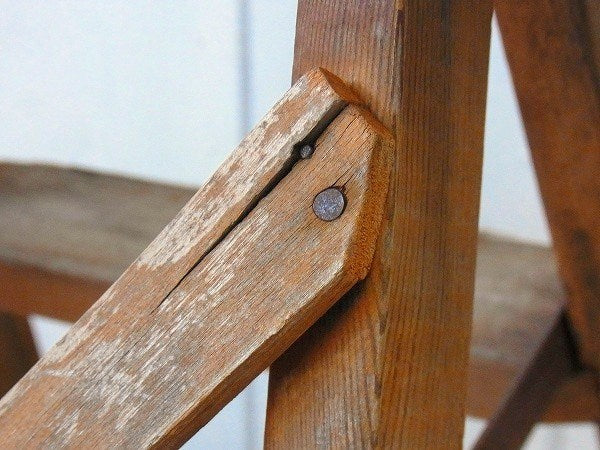 シャビーな木製・アンティーク・ステップラダー/脚立　USA