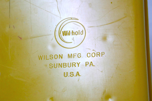 WILSON マスタードイエロー・ヴィンテージ・糸巻き 収納ケース・スプールホルダー・裁縫箱 USA