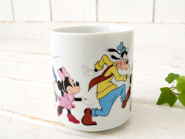 【ミッキー&フレンズ】ディズニーランド・ヴィンテージ・陶器製・マグカップ/食器