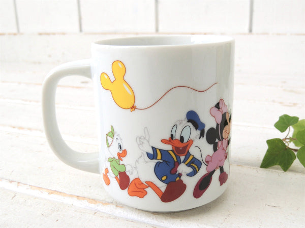 【ミッキー&フレンズ】ディズニーランド・ヴィンテージ・陶器製・マグカップ/食器