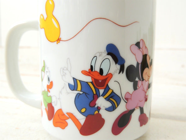 【ミッキー&フレンズ】ディズニーランド・ヴィンテージ・陶器製・マグカップ/食器
