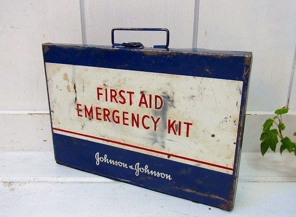 【ジョンソン&ジョンソン】FIRST AID/ファーストエイド・ヴィンテージ・救急箱　USA