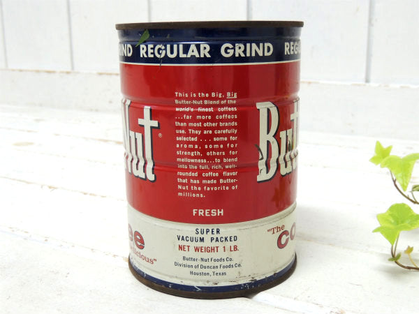 Butter-Nut COFFEE テキサス・ブリキ製・ヴィンテージ・コーヒー缶　キッチン雑貨