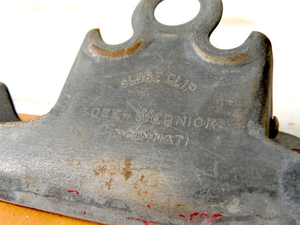 Globe Wernicke アンティーク USA・木製・クリップボード・バインダー・メニューボード
