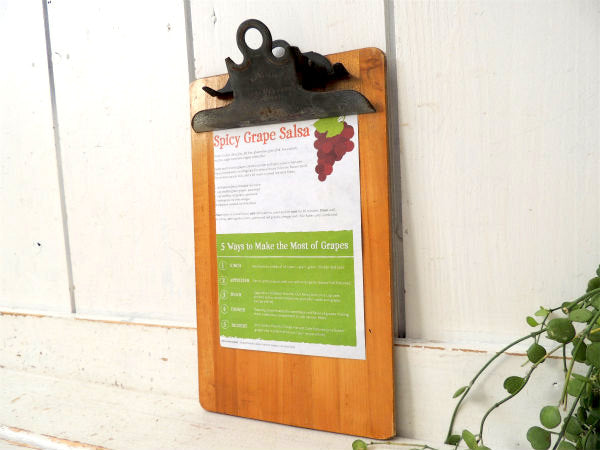 Globe Wernicke アンティーク USA・木製・クリップボード・バインダー・メニューボード