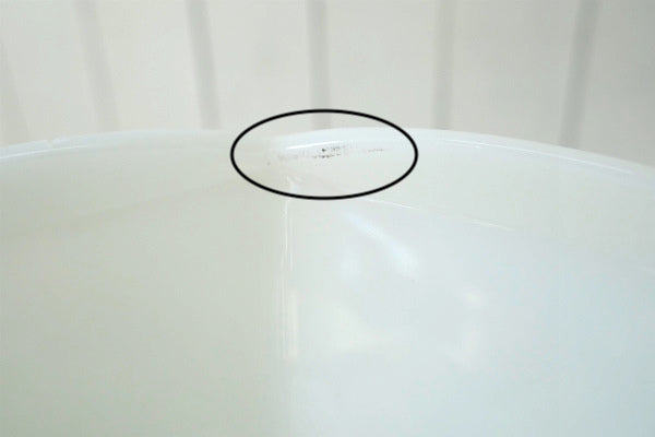 アンカーホッキング ぶどう柄 ホワイト ミルクガラス 8角形 脚付き ヴィンテージ フルーツボウル