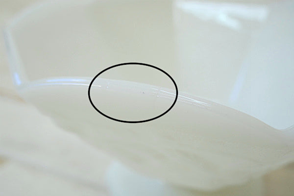 アンカーホッキング ぶどう柄 ホワイト ミルクガラス 8角形 脚付き ヴィンテージ フルーツボウル