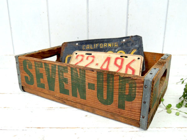 【7up】セブンアップ・LOS ANGELES・カリフォルニア・ヴィンテージ・木箱・ウッドボックス
