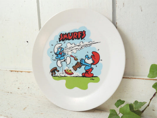 SMURF スマーフ deka社 メラミン製 ヴィンテージ プレート 皿 食器