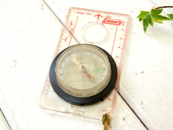 コールマン Coleman ルーペ付き 方位磁石 Compass コンパス アウトドア 登山 USA
