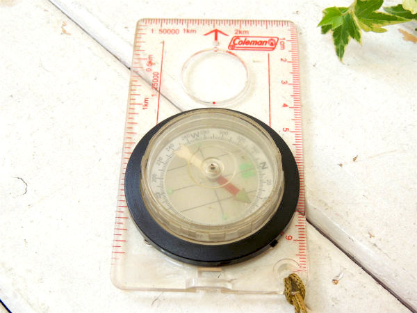 コールマン Coleman ルーペ付き 方位磁石 Compass コンパス アウトドア 登山 USA