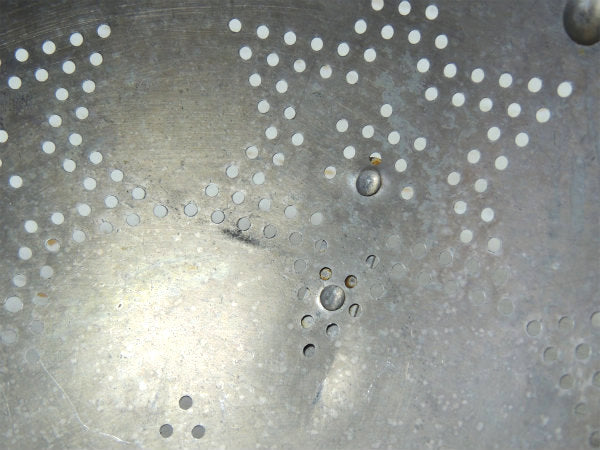 【★星モチーフ】アルミ製・ハンドル&脚付き・アンティーク・コランダー/水切りボウル USA