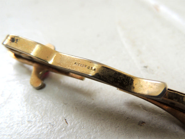 剣・HICKOK・ナイフ USA ワインレッド ビンテージ・タイピン・タイバー ミッドセンチュリー