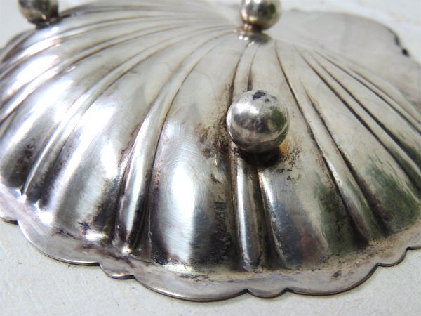 【Dodge Inc】シルバー製・シェル型・脚付きアンティーク・ソープディッシュ/トレイ