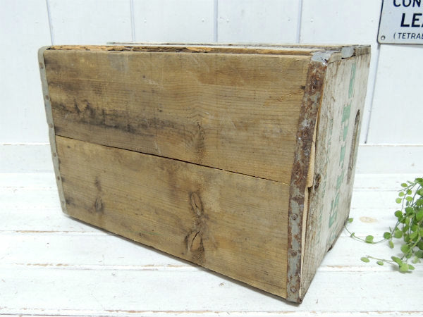 Sprig ドリンク・ホワイト・ヴィンテージ・木箱・ウッドボックス・シャビー・ガーデニング USA