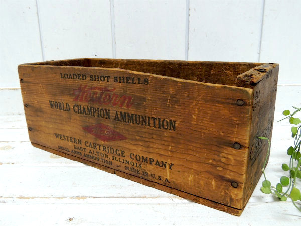 【Western Cartridge Co】弾薬・アンティーク・ウッドボックス・木箱 USA