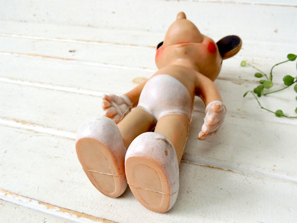 【ミッキーマウス】USA製・サンラバー社・50'sヴィンテージ・ラバードール・ソフビ人形・TOY