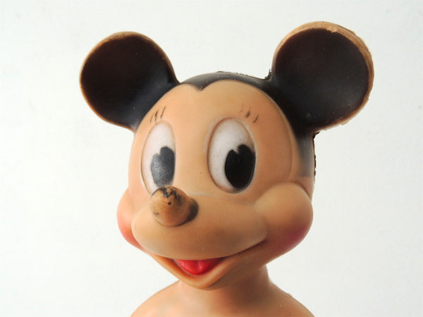 【ミッキーマウス】USA製・サンラバー社・50'sヴィンテージ・ラバードール・ソフビ人形・TOY