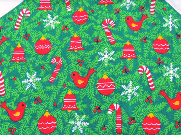 クリスマスツリー ヴィンテージ・センターピース・パネル生地・ファブリック・ハンドメイド・手芸