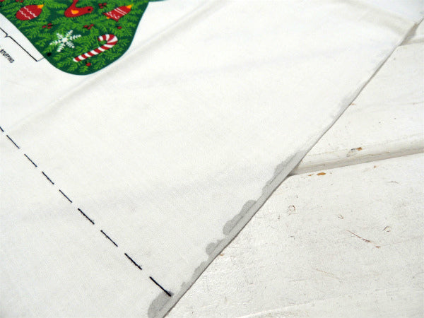 クリスマスツリー ヴィンテージ・センターピース・パネル生地・ファブリック・ハンドメイド・手芸