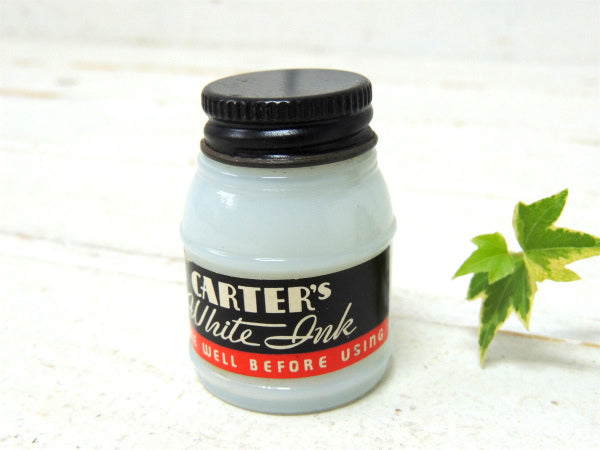 【カーター社・インク瓶】ミルクガラス製・ヴィンテージ・インクボトル・ステーショナリー・文房具