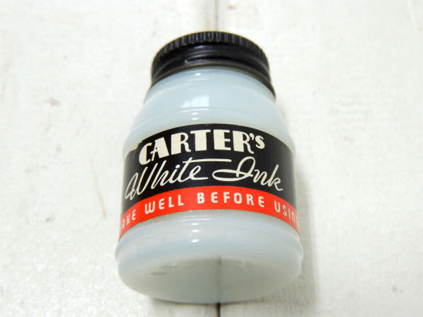 【カーター社・インク瓶】ミルクガラス製・ヴィンテージ・インクボトル・ステーショナリー・文房具