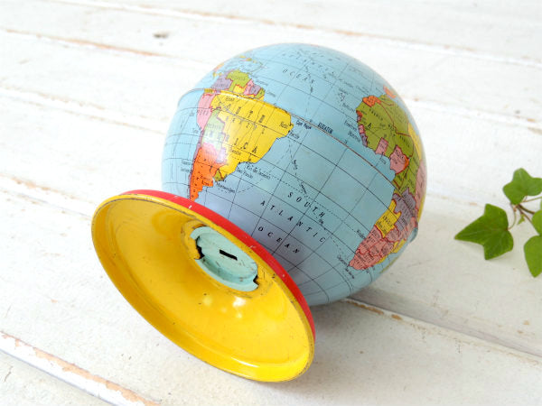 【オハイオアート社製】地球儀・ブリキ・TOY・ヴィンテージ・コインバンク・貯金箱・USA