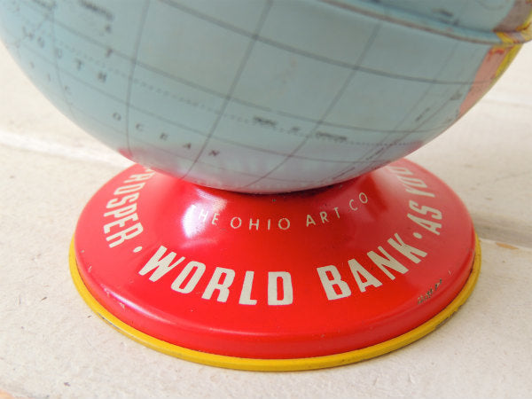【オハイオアート社製】地球儀・ブリキ・TOY・ヴィンテージ・コインバンク・貯金箱・USA