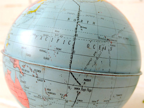 【オハイオアート社製】地球儀・ブリキ・TOY・ヴィンテージ・コインバンク・貯金箱・USA