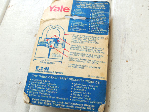 Yale USA KEYデッドストック・セキュリティ・ビンテージ・南京錠・パッドロック・真鍮 鍵