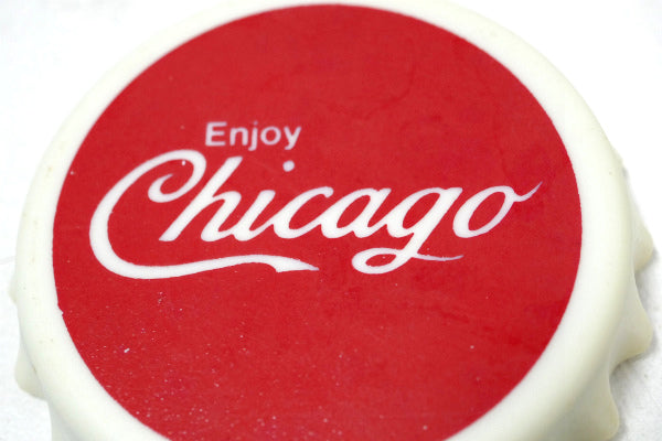 Enjoy Chicago シカゴ・スーベニア・ヴィンテージ・栓抜き・ボトルオープナー マグネット 磁石