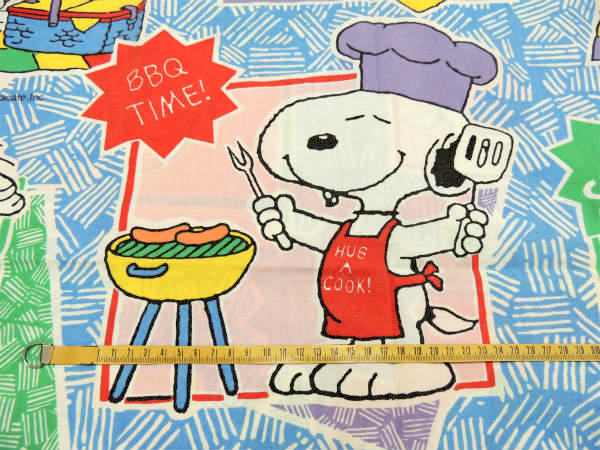 【スヌーピー】カラフルな4種類のスヌーピー柄・ヴィンテージ・ユーズド・ピロケース/枕カバー