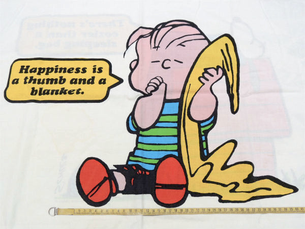 【スヌーピー&ライナス】USA!70'sヴィンテージ・ユーズド・ピロケース/枕カバー