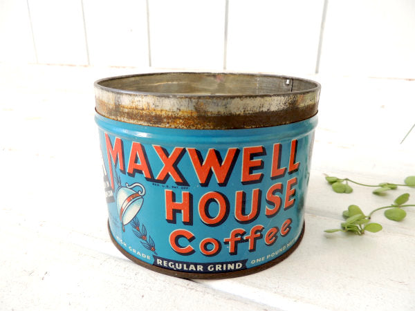 【MAXWELL HOUSE Coffee/FRESH】ブリキ製・ヴィンテージ・コーヒー缶/ティン缶