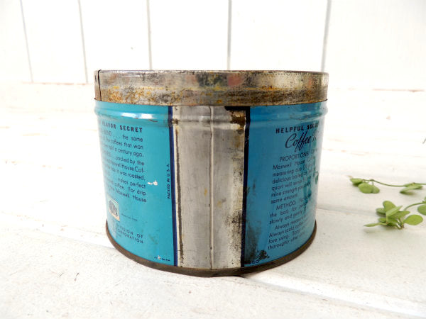 【MAXWELL HOUSE Coffee/FRESH】ブリキ製・ヴィンテージ・コーヒー缶/ティン缶