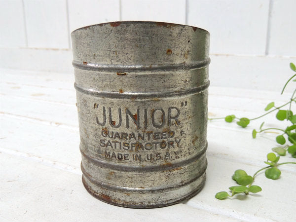 【JUNIOR】シャビーなブリキ製・ヴィンテージ・シフター/粉ふるい USA