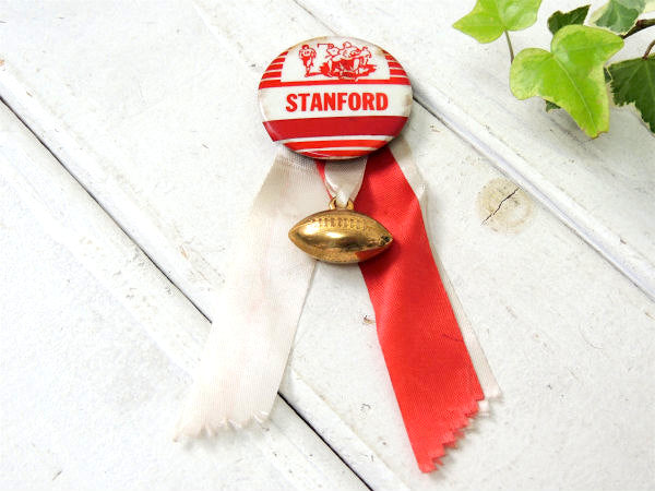 【1940's~/STANFORD】アメリカンフットボール・ヴィンテージ・缶バッジ・CALIF
