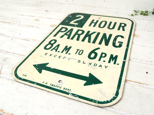 PARKING・パーキング LA ストリートサイン・スチール・ヴィンテージ・サイン・看板・USA